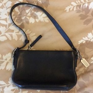 COACH purse black leather small strap